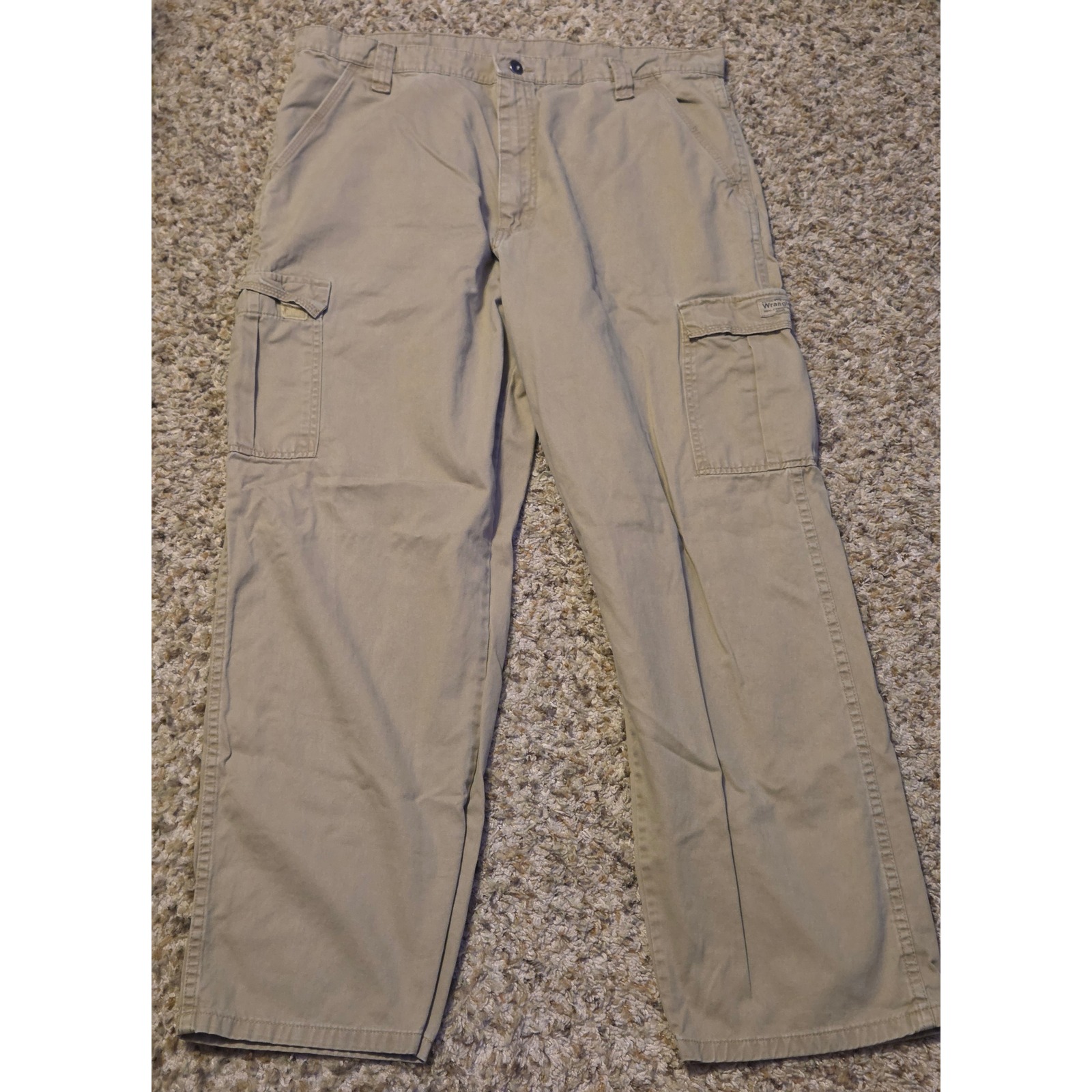 Wrangler Straight Cargo Pants Men's Size 38x30 Tan